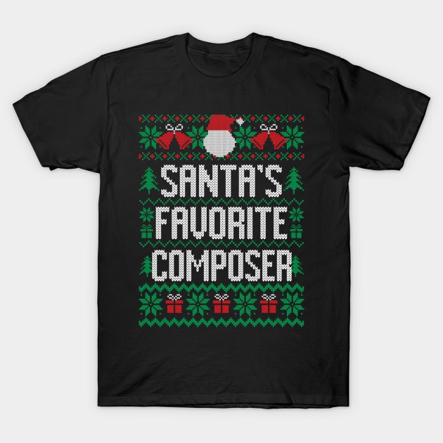 Santa's Favorite Composer T-Shirt by Saulene